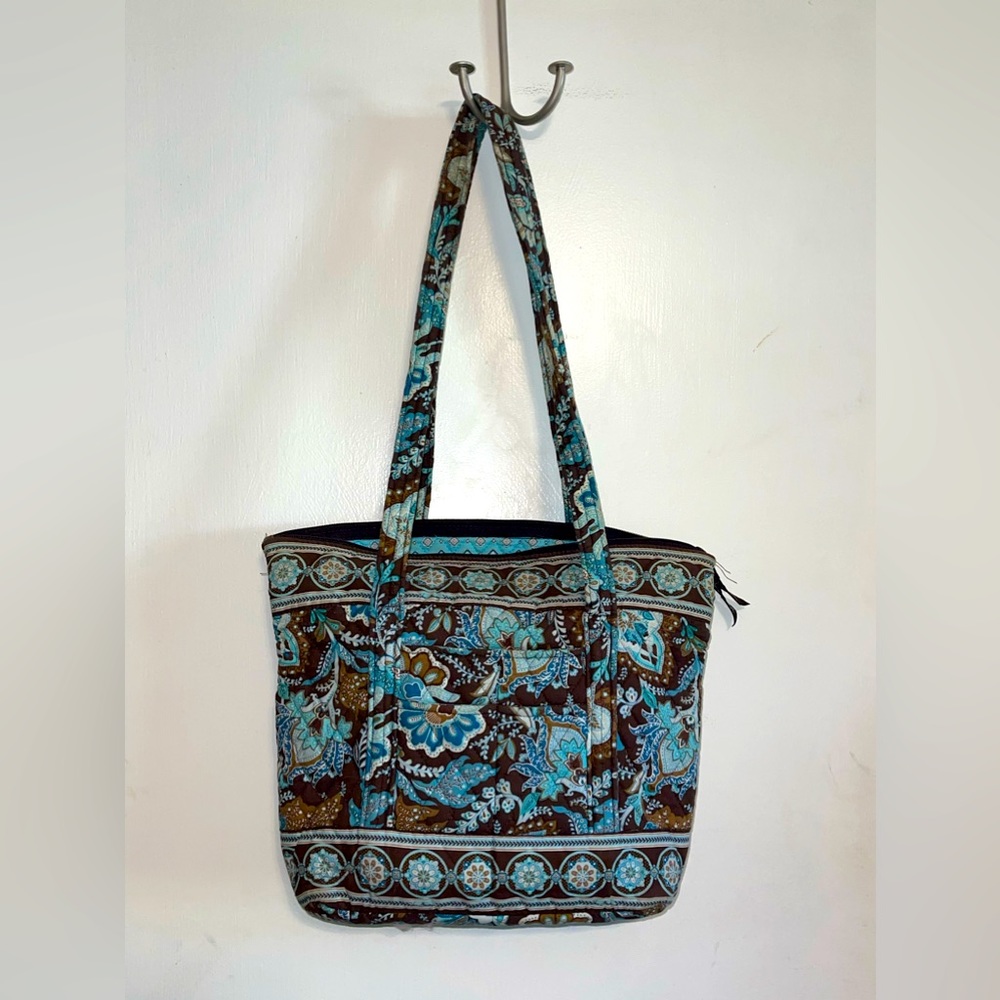 Java Blue Vera Bradley Tote Bag- Retired Pattern